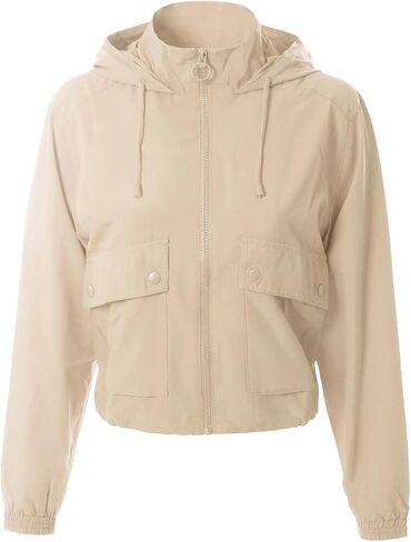 MixMatchy Women's Lightweight Y2K Cropped Jackets Yoga Quick Dry Windbreaker Zipper Jackets Workout Running Hoodie Jackets in Saudi Arabia