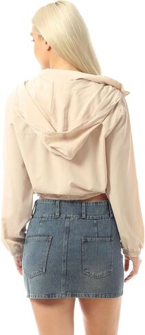 MixMatchy Women's Lightweight Y2K Cropped Jackets Yoga Quick Dry Windbreaker Zipper Jackets Workout Running Hoodie Jackets in Saudi Arabia