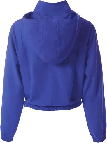 MixMatchy Women's Lightweight Y2K Cropped Jackets Yoga Quick Dry Windbreaker Zipper Jackets Workout Running Hoodie Jackets in Saudi Arabia