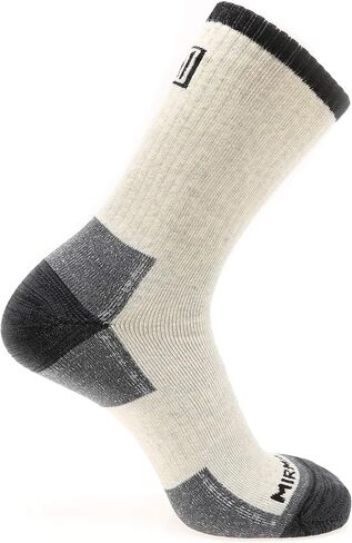 MIRMARU Men’s 5 Pairs Hiking Outdoor Trail Running Trekking Moisture Control Terry Full-Cushioned Crew Socks in Saudi Arabia