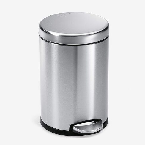 simplehuman 55 Liter / 14.5 Gallon Commercial Swing Top Trash Can, ADA-Compliant, 11-20 Gallons, Brushed Stainless Steel in Saudi Arabia