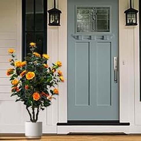 43.3"/3.6FT Flower Trees Outdoor with more 32 Blooming Flowers Orange Tree Camellia Tree Hibiscus Tree,Fake Outdoor Trees Porch Pot, Maintenance Free, Indoor Outdoor Office Home Decor, Gifts, in Saudi Arabia