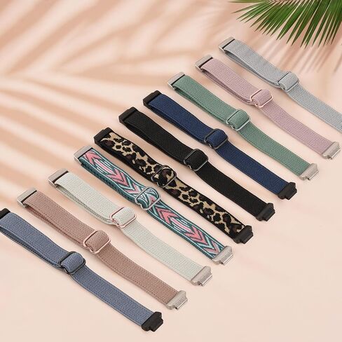 2 Pack Adjustable Elastic Bands for Fitbit Inspire 2 Bands/Inspire HR/Inspire/Ace 3/Ace 2, Soft Stretchy Nylon Loop Strap Replacement Wristband for Women Men in Saudi Arabia