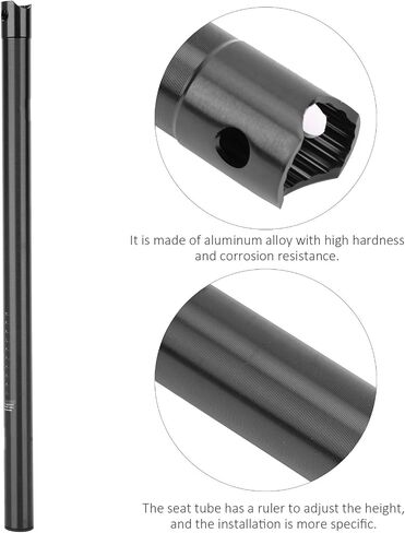 مقعد دراجة من سبائك الألومنيوم من Seatpost أنبوب 33.9 مم قابل للطي لركوب الدراجات على الطريق أنبوب مقعد الدراجة الجبلية (أسود) in Saudi Arabia
