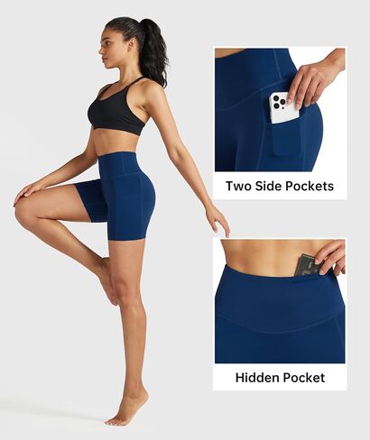 Willit Women's Biker Shorts High Waisted Workout Yoga Running Volleyball Spandex Shorts 5'' 7'' in Saudi Arabia