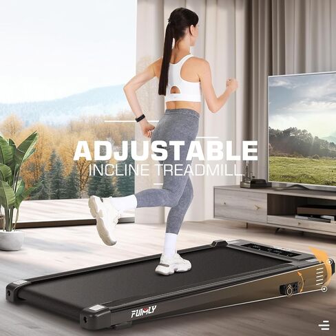 Treadmill with Incline FUNMILY Walking Pad Treadmill, 2.5HP Under Desk Treadmill for Home/Gym/Office with Remote Watch | LED Touch Screen | No Assembly Required in Saudi Arabia