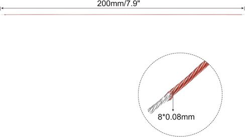 MECCANIXITY 500Pcs Hookup Wire Jumper Wires Pickup Cable 20cm(8 Inch) Long Double Head Tin Plating for Electrical Guitar Wiring Headphone Wires,Red in Saudi Arabia
