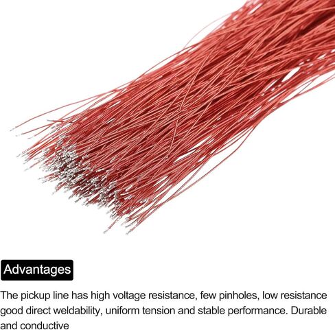 MECCANIXITY 500Pcs Hookup Wire Jumper Wires Pickup Cable 20cm(8 Inch) Long Double Head Tin Plating for Electrical Guitar Wiring Headphone Wires,Red in Saudi Arabia