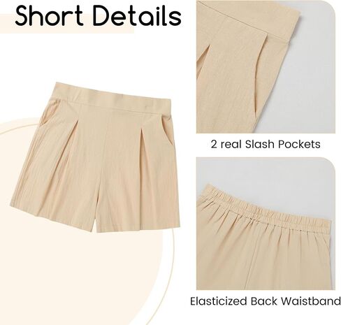 WESIDOM إمرأة 2024 الصيف 2 قطعة مجموعة الكتان تانك + شورت قطعتين ملابس العطلة ملابس رياضية غير رسمية عصرية in Kuwait