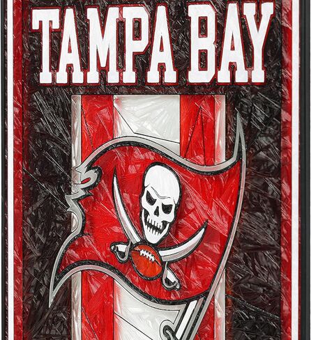 FOCO NFL unisex-adult NFL Team Stripe Stain Glass Sign in Saudi Arabia
