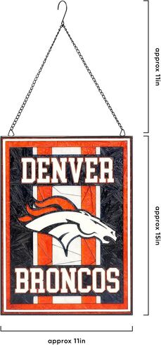 FOCO NFL unisex-adult NFL Team Stripe Stain Glass Sign in Saudi Arabia