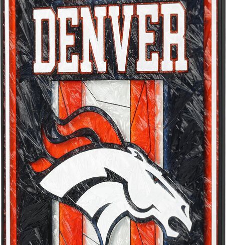 FOCO NFL unisex-adult NFL Team Stripe Stain Glass Sign in Saudi Arabia