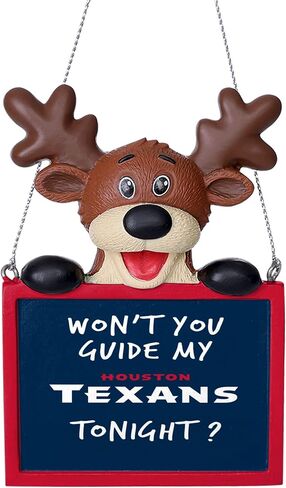 FOCO NFL Reindeer with Sign Hanging Christmas Tree Holiday Ornament in Saudi Arabia