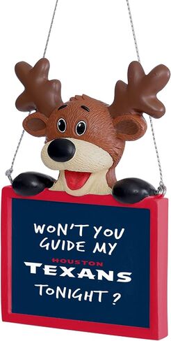 FOCO NFL Reindeer with Sign Hanging Christmas Tree Holiday Ornament in Saudi Arabia