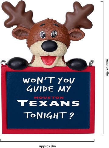 FOCO NFL Reindeer with Sign Hanging Christmas Tree Holiday Ornament in Saudi Arabia