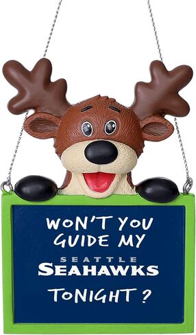 FOCO NFL Reindeer with Sign Hanging Christmas Tree Holiday Ornament in Saudi Arabia