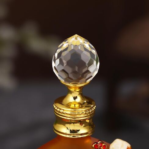 30ML Golden Peacock Glass Perfume Bottle Empty Decorative Fancy Crystal Perfume Bottle Beautiful Vintage Perfume Bottle Can Fill Perfume Essential Oil Bottle Empty, CYJS-036 in Saudi Arabia