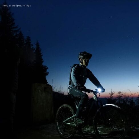Ride with Confidence: Ultra-Bright Bike Light CREE XHP50.2 LED, Side Light, and Long-Lasting 3400mAh Battery - Waterproof and Durable Aluminum Shell, Anti-Glare Design, Multiple Modes in Saudi Arabia