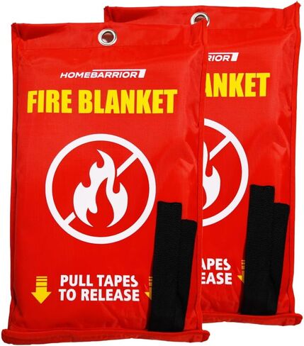 Emergency Fire Blanket for Fire Suppression, 39x39 inches Flame Retardant Fabric Fireproof Blanket, Survival Gear for Home Safety, Outdoor Camping (1 Pack) in Saudi Arabia