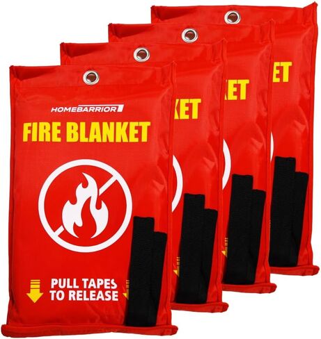 Emergency Fire Blanket for Fire Suppression, 39x39 inches Flame Retardant Fabric Fireproof Blanket, Survival Gear for Home Safety, Outdoor Camping (1 Pack) in Saudi Arabia
