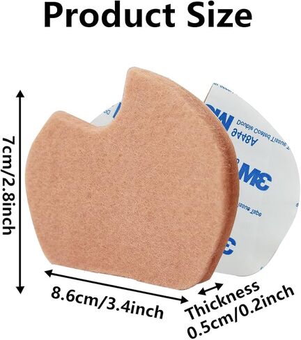 20 Pieces Felt Foot Pads for Dancer Callus Sesamoiditis Pads for Ball of feet Pain Relief Forefoot Cushion Pads Self-Adhesive Foot Foam Cushion Pads for Men Women(Beige) in Saudi Arabia