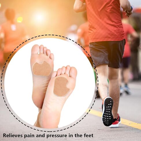 20 Pieces Felt Foot Pads for Dancer Callus Sesamoiditis Pads for Ball of feet Pain Relief Forefoot Cushion Pads Self-Adhesive Foot Foam Cushion Pads for Men Women(Beige) in Saudi Arabia