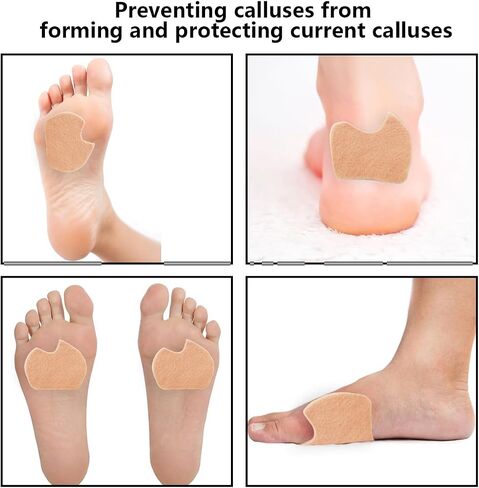 20 Pieces Felt Foot Pads for Dancer Callus Sesamoiditis Pads for Ball of feet Pain Relief Forefoot Cushion Pads Self-Adhesive Foot Foam Cushion Pads for Men Women(Beige) in Saudi Arabia