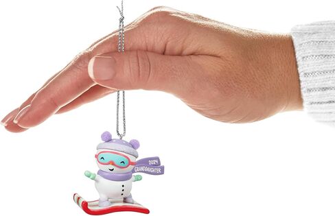 Hallmark Keepsake Christmas Ornament 2024, Granddaughter Snowboarding Snowman 2024, Family Gifts in Saudi Arabia