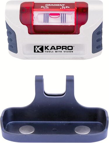 Kapro - 246 Handy Pocket Level - Magnetic - Features VPA Certified & Shock-Resistant Vial - with Rubber End Caps - Pocket-Sized and Compact - Aluminum Box Profile - 4" in Kuwait