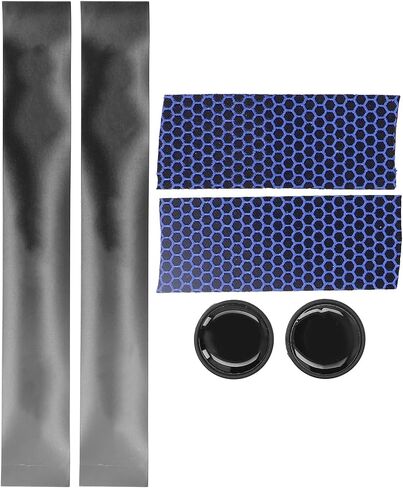 Road Bike Handle Tapes, Easy Grasping Handlebar Wraps Sturdy Durable Impact Absorbtion with Handlebar Plugs for Road Bicycles for Mountain Bicycles(Dark in Saudi Arabia