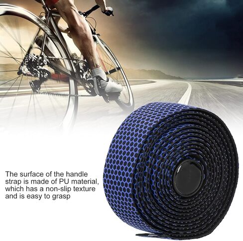 Road Bike Handle Tapes, Easy Grasping Handlebar Wraps Sturdy Durable Impact Absorbtion with Handlebar Plugs for Road Bicycles for Mountain Bicycles(Dark in Saudi Arabia