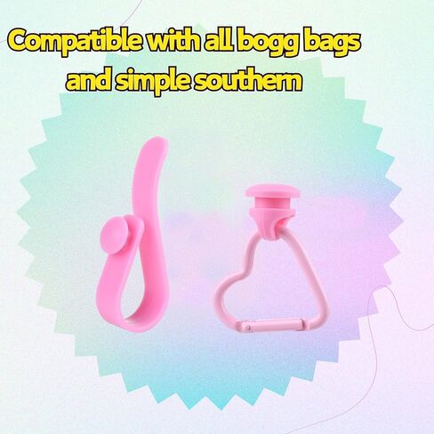 Hook Set Charms Accessories for Bogg Bags and Simply Southern Tote,Charms Inserts Key Holder for Bogg Bags Keychain,Heart Shape Hook - Multiple Color Options(White) in Saudi Arabia