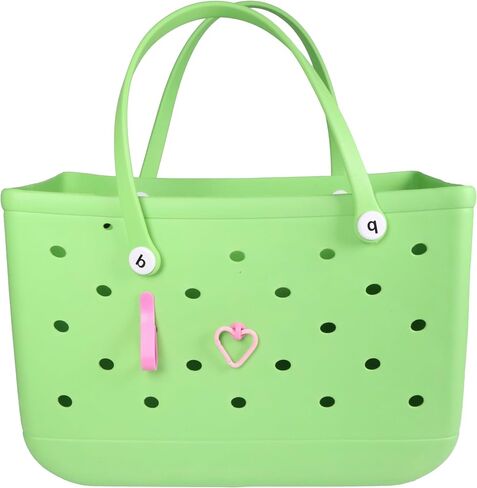 Hook Set Charms Accessories for Bogg Bags and Simply Southern Tote,Charms Inserts Key Holder for Bogg Bags Keychain,Heart Shape Hook - Multiple Color Options(White) in Saudi Arabia