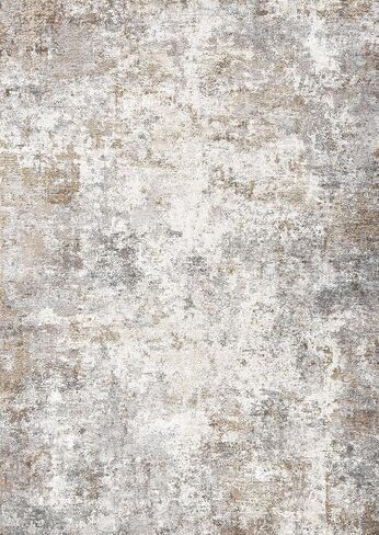 3X10 Washable Runner Rug for Hallway: Soft Neutral Modern Abstract Area Rug - Non-Slip Low Pile Long Throw Indoor Carpet for Kitchen Entryway Kitchen Bedroom Laundry- Brown Grey in Saudi Arabia