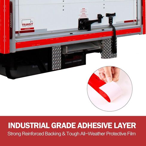 DOT-C2 Reflective Tape, DOT Reflective Tapes 2" x 30Feet Waterproof Red Adhesive Reflector Tape for Trailer Cars Trucks Outdoor in Saudi Arabia