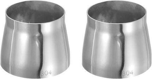 PATIKIL مخفض متحد المركز، 2 حزمة 1-1 / 2 "إلى 2" HVAC مخفض متحد المركز وزيادة أنابيب اللحام موصل الأنابيب 304 الفولاذ المقاوم للصدأ للمشروبات الغذائية in Kuwait