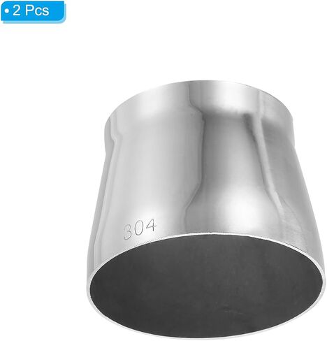 PATIKIL مخفض متحد المركز، 2 حزمة 1-1 / 2 "إلى 2" HVAC مخفض متحد المركز وزيادة أنابيب اللحام موصل الأنابيب 304 الفولاذ المقاوم للصدأ للمشروبات الغذائية in Kuwait