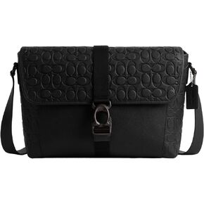Coach Beck Messenger in Signature Pebble Leather, Black