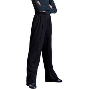 Kids Boys Toddler Striped Latin Modern Dance Pants Elastic Waist Salsa Tango Cha Cha Ballroom Trousers Dancewear Loose