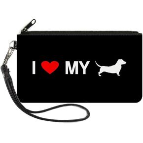 Buckle-Down Zip Wallet Dachshund Dog Large Accessory, Dachshund Dog, 8" x 5"