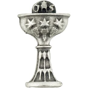Chalice Pin for First Holy Communion | Includes Prayer Card of Jesus and Choice of Boy or Girl First Communicant | Great Catholic Gift for First Communion, CCD, RCIA | Made in Italy