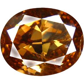 1.82 ct AIG CERTIFIED OVAL CUT (9 X 7 MM) UNHEATED/UNTREATED FANCY ORANGE YELLOW DIAMOND LOOSE DIAMOND
