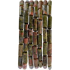 Natural BloodStone Rectangle Tube Beads 4x13mm 38cm/str Loose Semi Gemstone Stone Beads for Making Bracelets Necklace Earrings