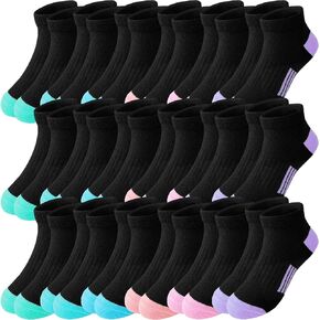 Bemeol Girls Socks 18 Pairs Ankle Socks for Girls Soft Athletic Low Cut Socks
