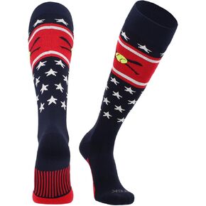 TCK Patriotic USA Softball Socks with Softball Bats Logo in Saudi Arabia