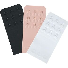 SAMGU Seamless Bra Extenders 3 Hooks Women's Smooth Comfortable Bra Extension Strap, 3 Pieces