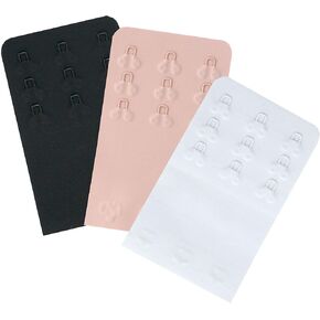SAMGU Seamless Bra Extenders 3 Hooks Women's Smooth Comfortable Bra Extension Strap, 3 Pieces