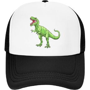 Girls' Roaring T-Rex Trucker Hat Snapback Adjustable Mesh Baseball Cap for Toddler Girl Boy