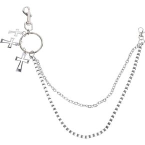 KESYOO Trousers Wallet Key Chain Pants Chain Cross Pendant Pant Jean Gothic Rock Hip Hop Punk