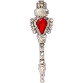 AN KINGPiiN Lapel Pin for Men Key with Stone and Stone Detailing Brooch Costume Pin Suit Stud, Shirt Studs Men's Accessories (Silver)